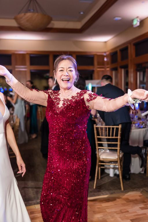 mom enjoying herself on the dance floor