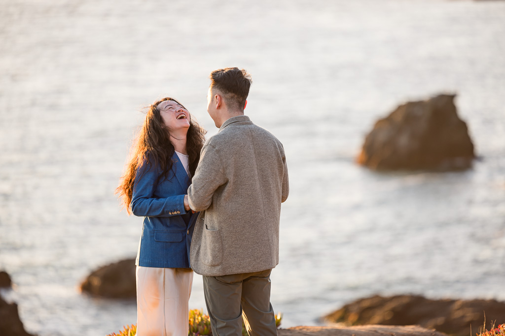 surprise proposal close-up