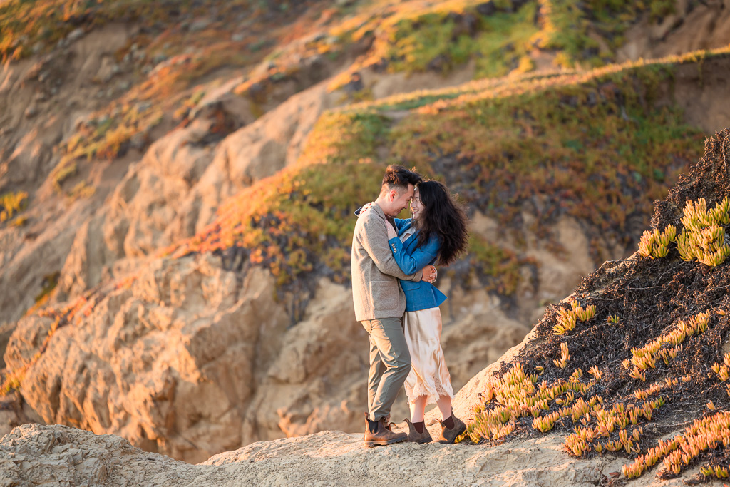 engagement photos near Rodeo Beach