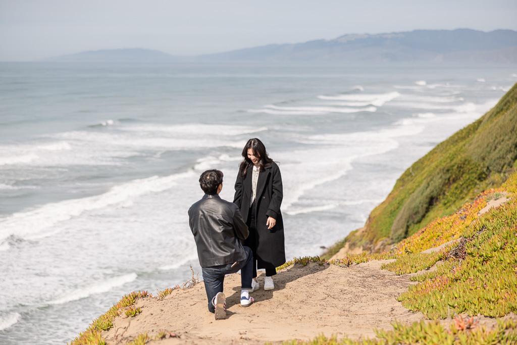 cliffside proposal at Fort Funston