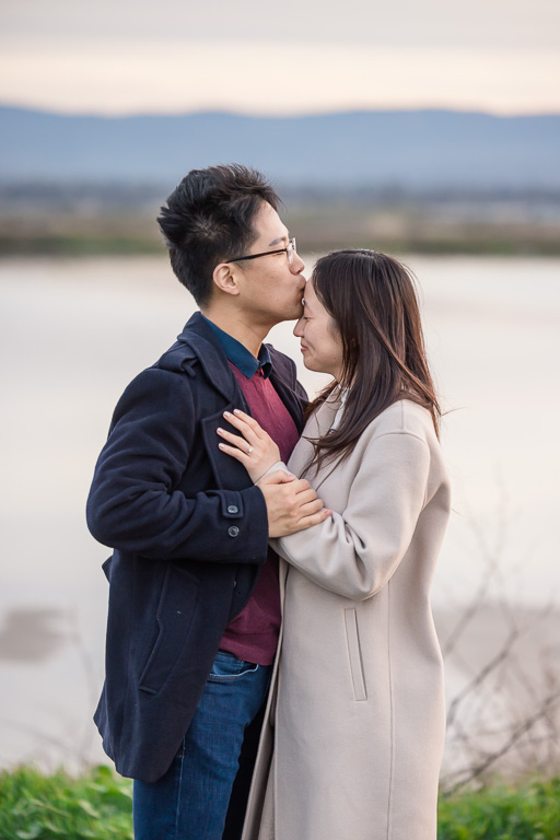 a kiss on the forehead