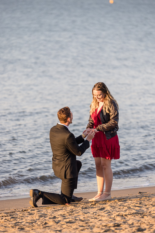 proposal on the beach by the SF Bay