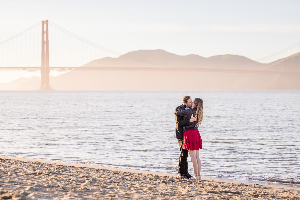 a hug along the shore of the San Francisco Bay