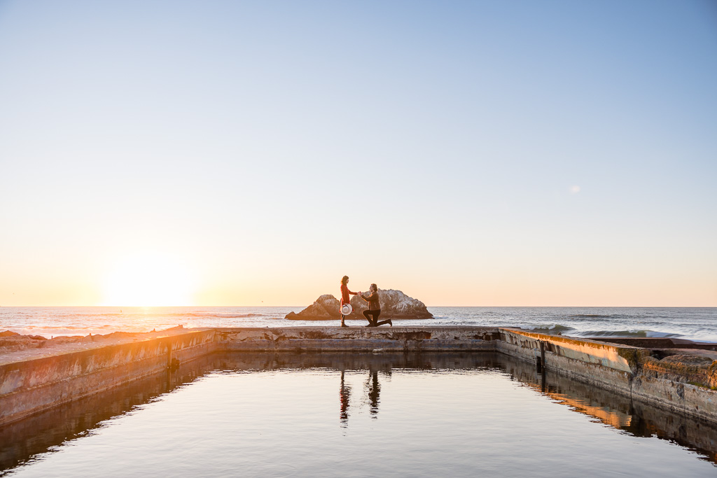 Sutro Baths sunset surprise marriage proposal