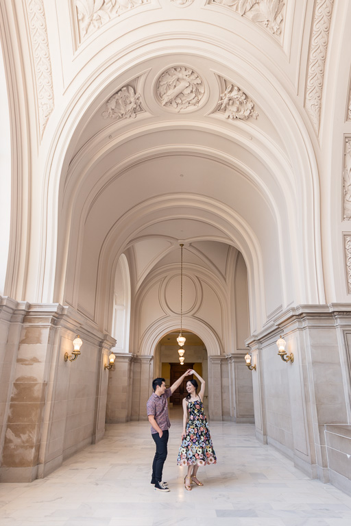 engagement session at San Francisco City Hall