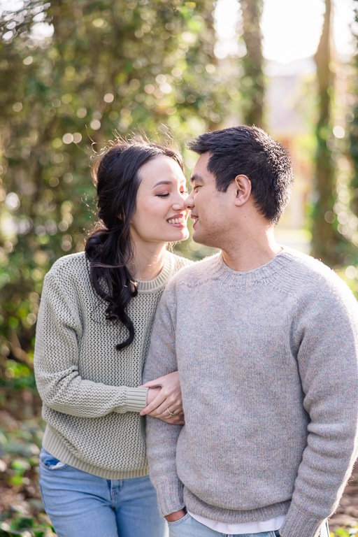 engagement session in the woods