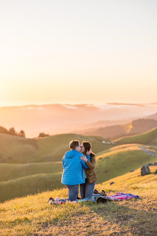 sunset picnic at Mt Tam