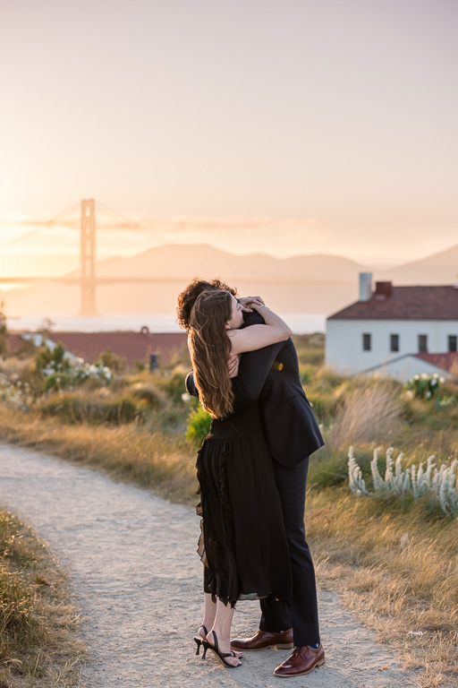 embracing after engagement