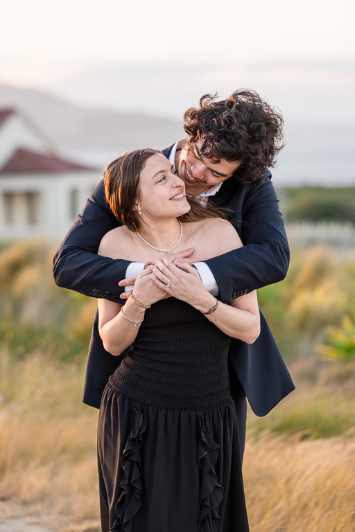 San Francisco golden hour engagement portraits
