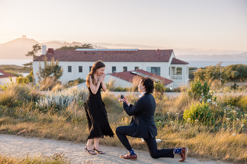 surprise proposal in the Presidio