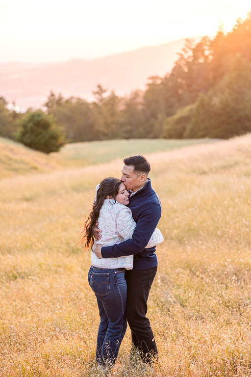 golden hour Mt Tam engagement shoot