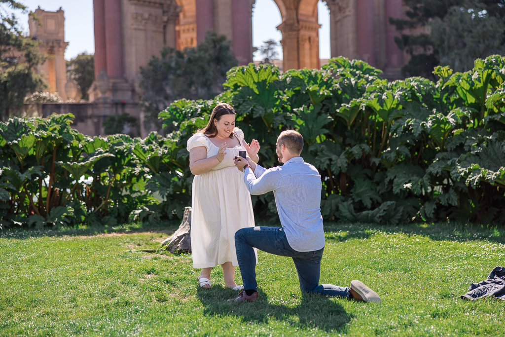 daytime photo shoot at Palace of Fine Arts
