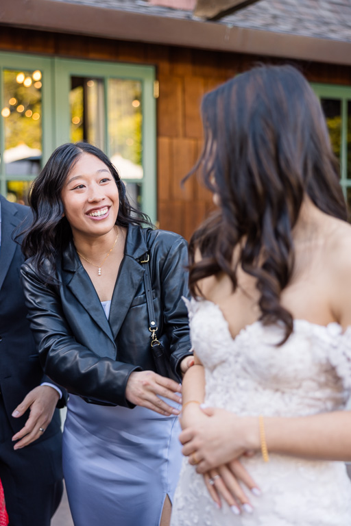 a friend seeing the bride