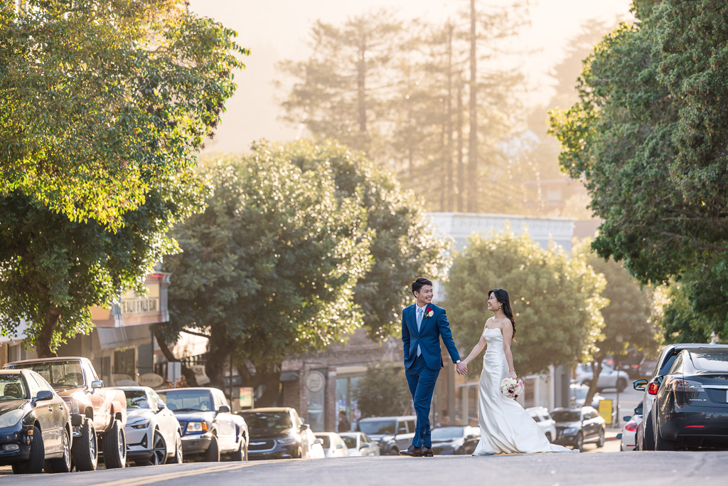 downtown Mill Valley wedding photo