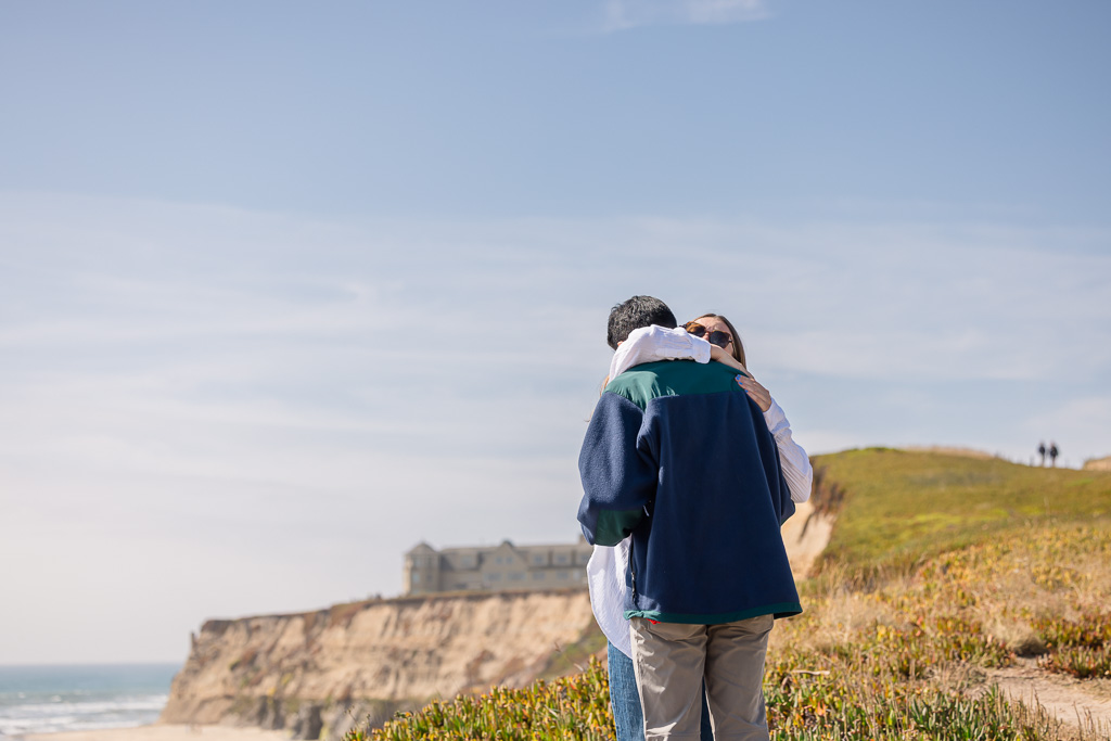 a hug offset against the blue sky