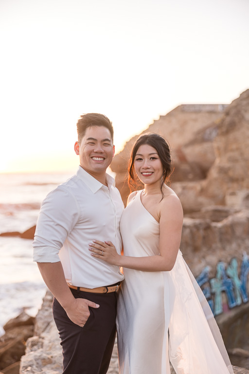 beautiful couple at the Sutro Baths ruins