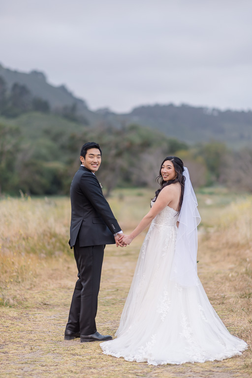 wedding portrait near Monastery Beach