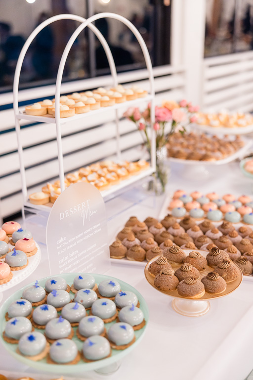 cute arranged table with desserts