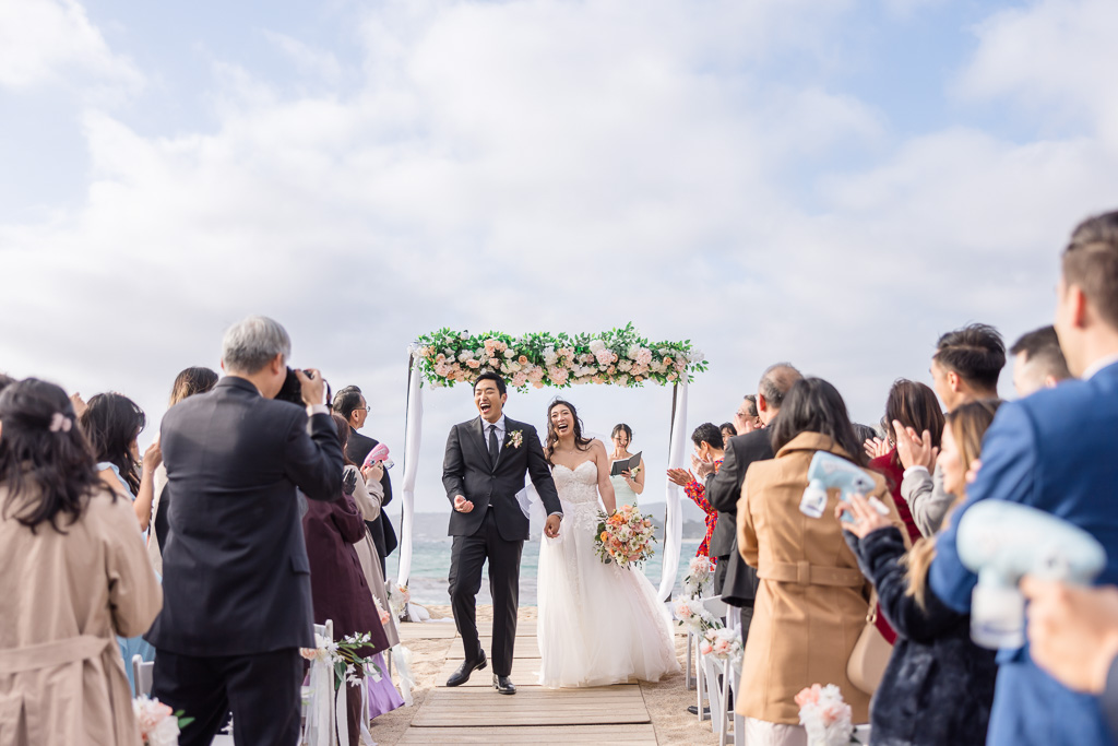 wedding recessional in Carmel by the Sea
