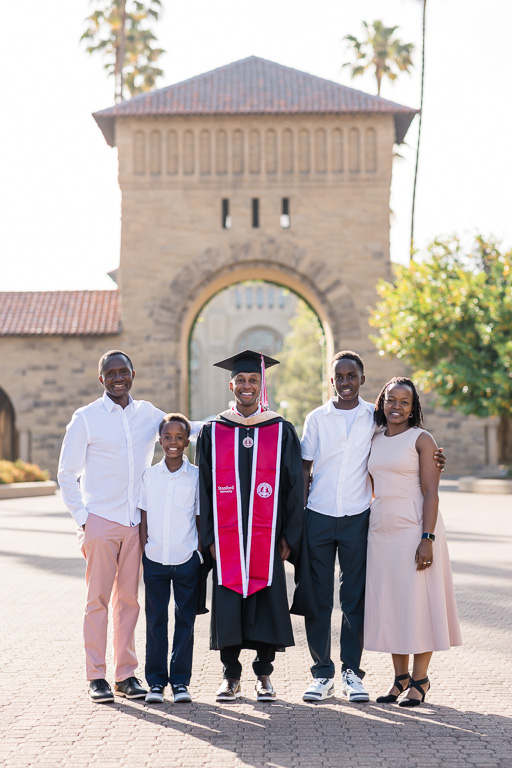 Stanford main quad family and graduation photo