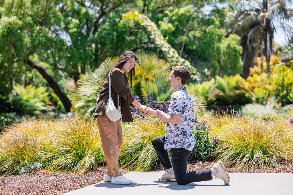 SF Botanical Garden Celebration Garden surprise proposal
