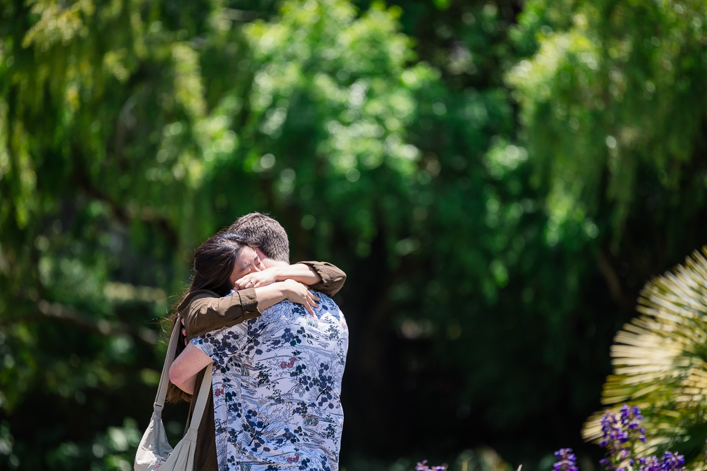 engagement photos at the SF Botanical Garden