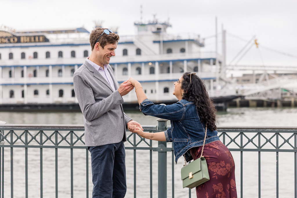 a happy moment in a proposal