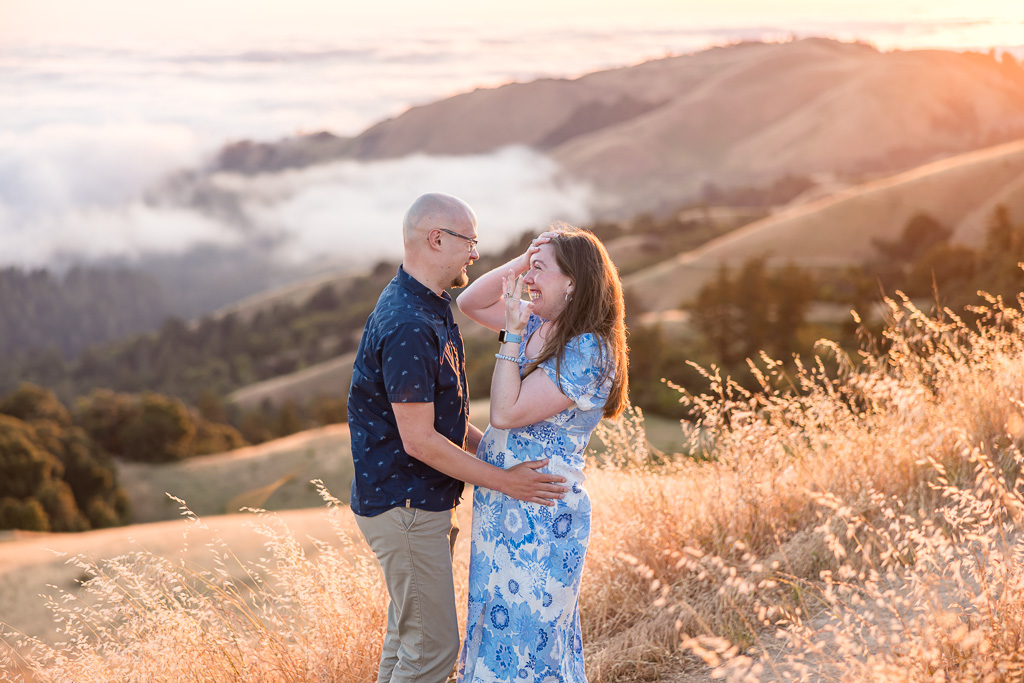 candid moment after proposal