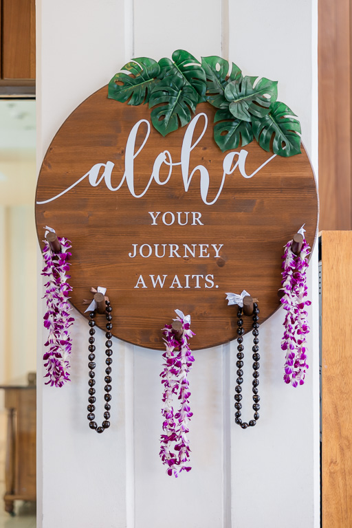 aloha wooden wedding sign