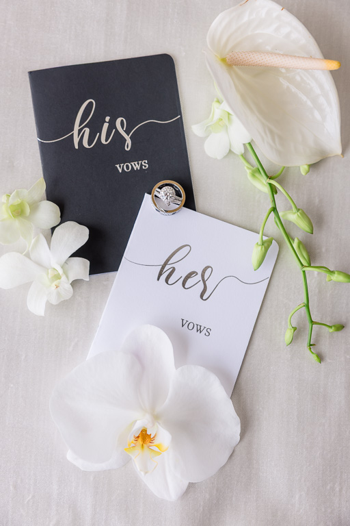 black and white his and hers vow books