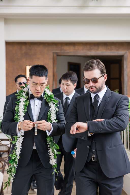 candid moment of the groom's party