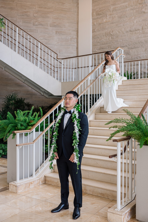 first look at the bottom of a set of stairs