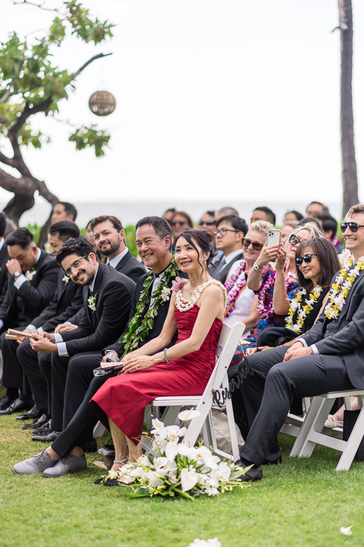 groom's parents ceremony reaction photo