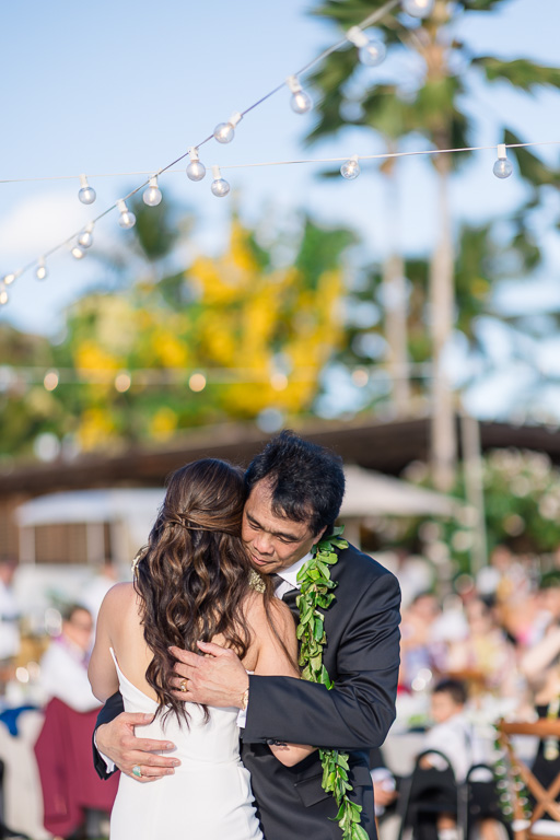 emotional moment during father daughter dance