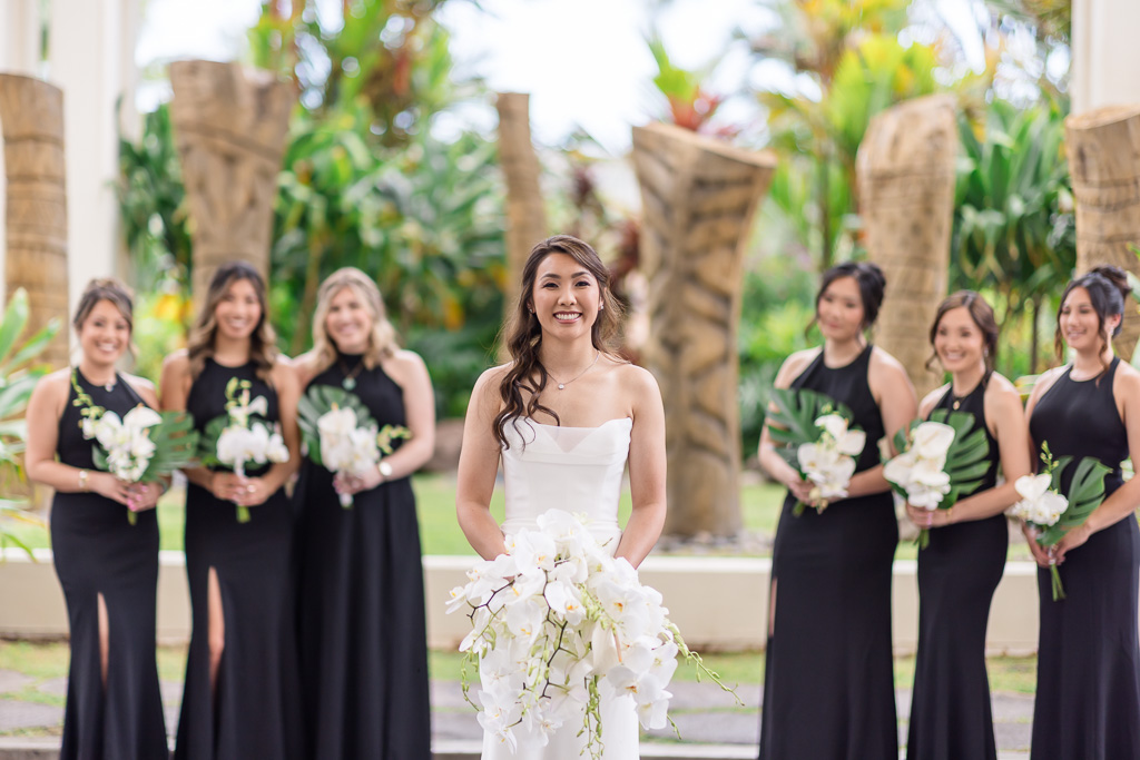 bride and bridesmaid photos