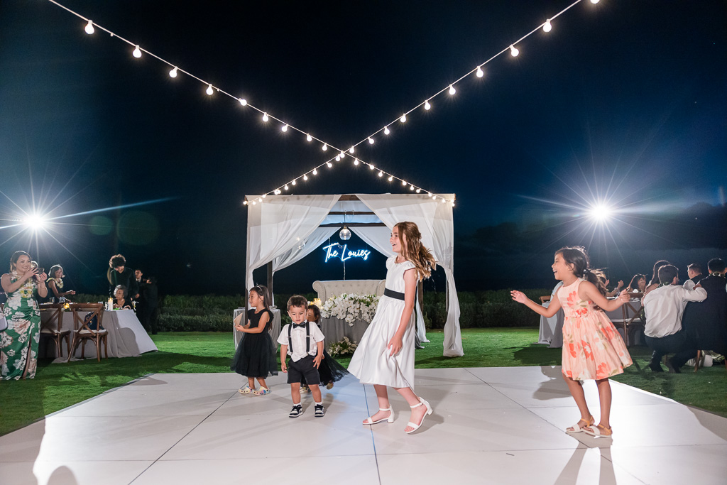 kids on the dance floor at night