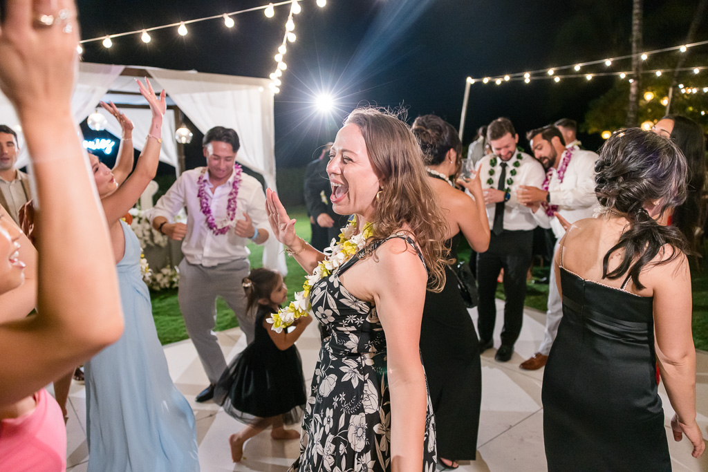 wedding guests enjoying the open dance floor