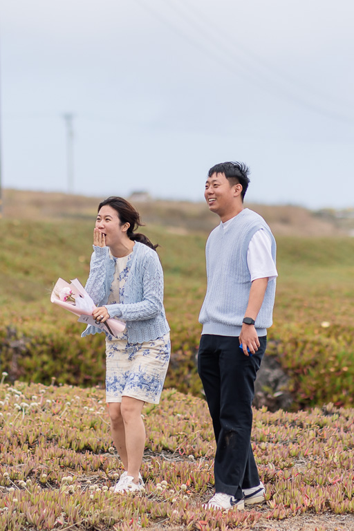 surprised reactions seeing parents at marriage proposal
