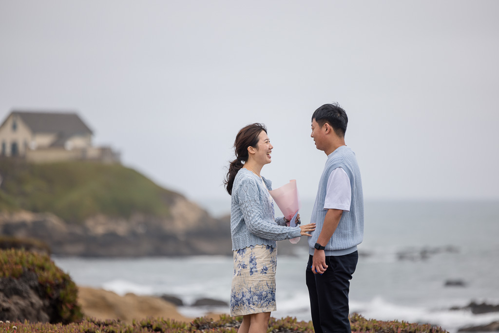 very happy bride-to-be after getting engaged