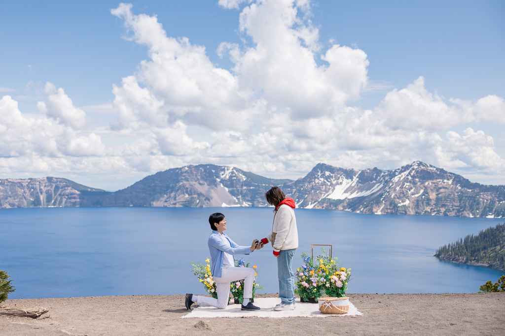 same-sex Crater Lake National Park proposal photos