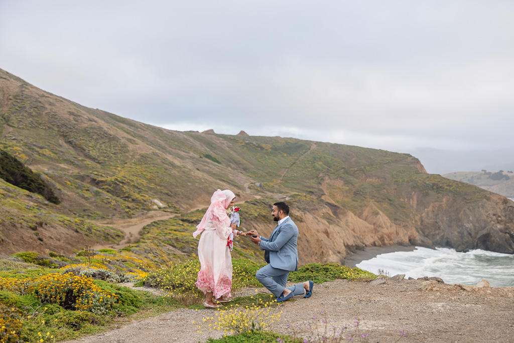 Mori Point surprise engagement with girl in hijab