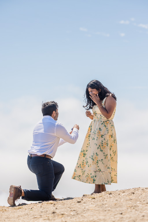 surprise proposal in the clouds