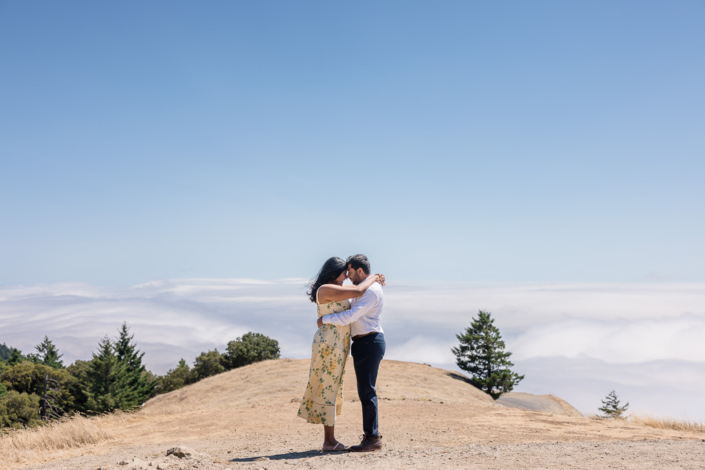 Trojan Point sunny midday engagement photos