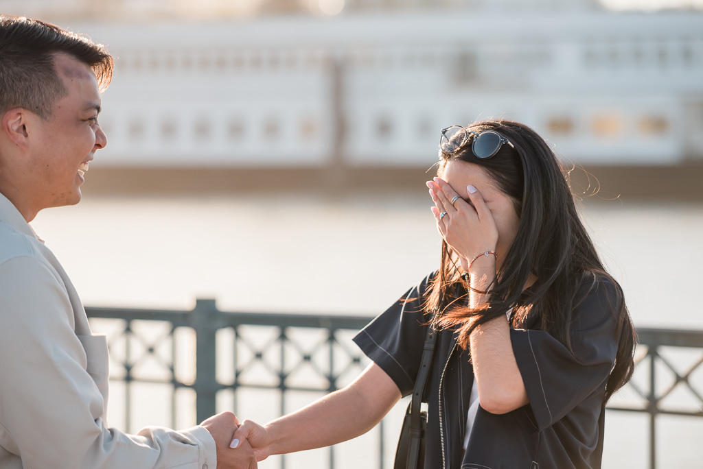 moments after the surprise proposal