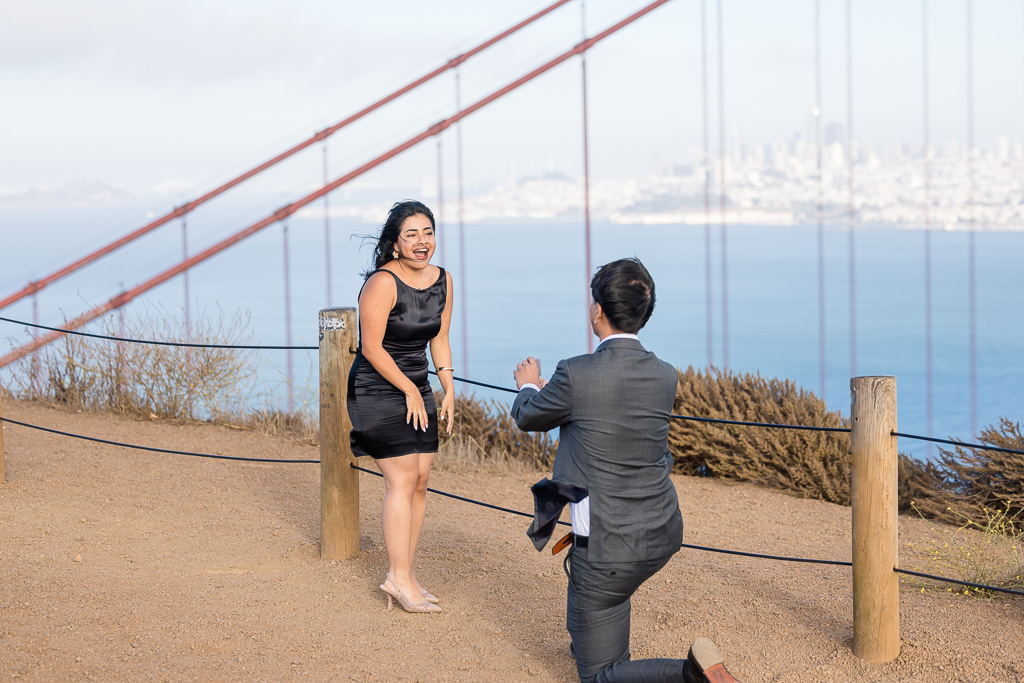 cute genuine surprise proposal reaction photo captured