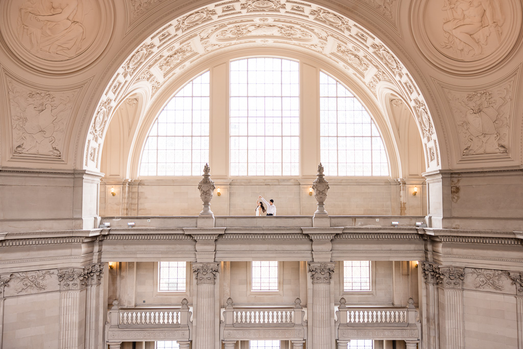 stunning money shot at SF City Hall for an elopement
