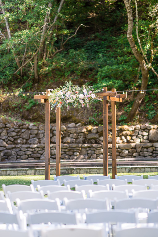 Saratoga Springs Longbridge wedding arbor