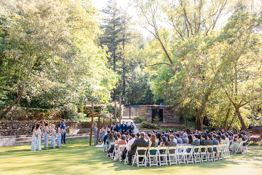 wide angle view of Longbridge ceremony site at Saratoga Springs