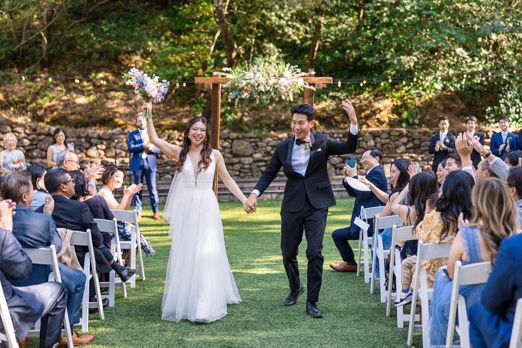 Saratoga Springs Longbridge wedding ceremony exit