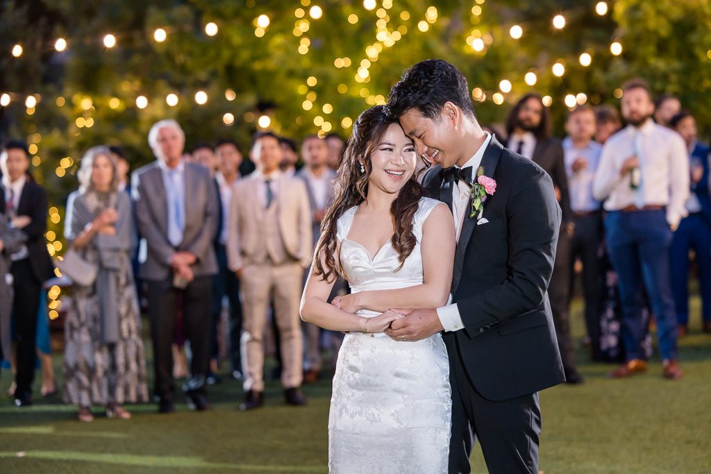 a cute moment of the first dance